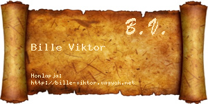 Bille Viktor névjegykártya